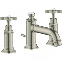 Hansgrohe AXOR Montreux 3-Loch-Waschtischarmatur 30 mit Ablaufgarnitur, nickel gebürstet 16536820