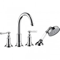 Hansgrohe 4-Loch Wannenarmatur Axor Montreux F-Set f.Wannenrand chrom m.Hebelgriffen