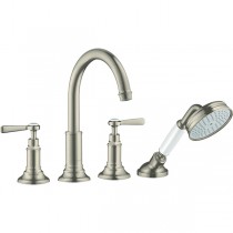 Hansgrohe 4-Loch Wannenarmatur Axor Montreux F-Set f.Wannenrand BN m.Hebelgriffen