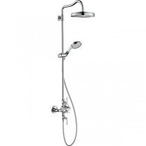 Hansgrohe Showerpipe Axor Montreux chrom mit Thermostat und Hebelgriff