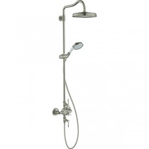 Hansgrohe AXOR Montreux Showerpipe mit Thermostat und 1jet Kopfbrause, nickel gebürstet 16572820