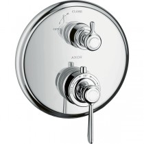 Hansgrohe Thermostat Unterputz Axor Montreux F-Set Hebelgriff chrom mit Absperrventil