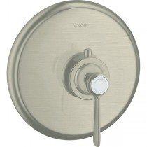 Hansgrohe AXOR Montreux Thermostat Unterputz Fertigset mit Hebelgriff, nickel gebürstet 16823820
