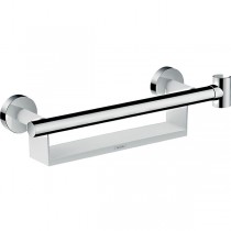 Hansgrohe Haltegriff Comfort weiss/chrom mit Brausenhalter und Ablage