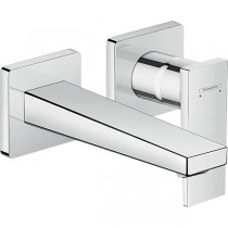 Hansgrohe 2-Loch Waschtischarmatur Unterputz Metropol F-Set chrom kurzer Auslauf