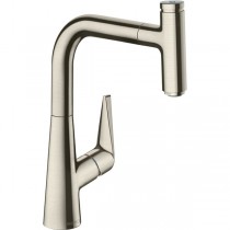 Hansgrohe Spültischmischer Talis Select S 220 edelstahl-optik mit Ausziehauslauf