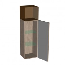 Burgbad Yumo Halbhoher Schrank mit Glasaufsatz (SFKK035)