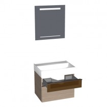 Burgbad Yumo Set 670 mit Leuchtspiegel und Glaselement (SFLD067)