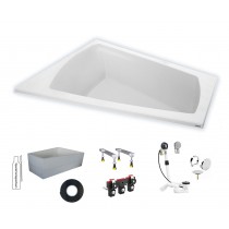 Hoesch Largo 1800x1400 links Trapez-Badewanne weiß 3705.010