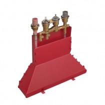 HG Grundkörper 4-Loch Wannenarm.Axor m.Thermostat f.Wannenrand m.Secuflexbox