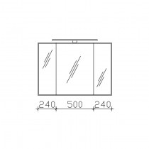Pelipal Solitaire 6005 Spiegelschrank 980