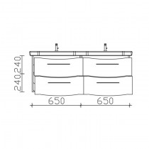 Pelipal Solitaire 6005 Waschtischunterschrank 1370