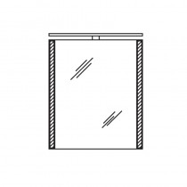 Pelipal S26 neutraler Spiegelschrank 600 mit seitlichem Lichtprofil und Aufsatzleuchte