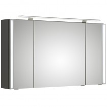 Pelipal S26 neutraler Spiegelschrank 1200 mit seitlichem Lichtprofil und Aufsatzleuchte