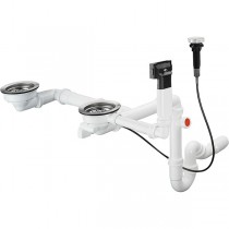 Hansgrohe Automatische Ab- und Überlaufgarnitur Doppelbecken Granit D17-11