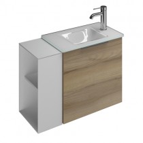 Burgbad Eqio Gästebad Glas-Waschtisch inkl. Waschtischunterschrank 710 (SFPH071)