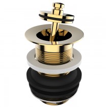 Victoria & Albert traditioneller Waschbecken-Überlauf KIT21 polished brass