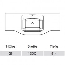 Pelipal Contea Mineralmarmor-Waschtisch 1300