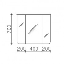 Pelipal Solitaire 6005 Spiegelschrank 800