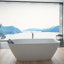 Hoesch Badewanne LaSenia 1800x800 freistehend flache Ausführung, Material Solique, weiß
