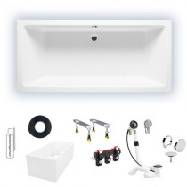 Riho Rechteck-Badewanne Lusso 200x90 cm / weiß B016001005 AKTIONSPREIS