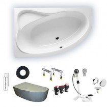Riho Eck-Badewanne Lyra 140x90 cm R / weiß BA65005
