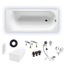 Riho Rechteck-Badewanne Miami 150x70 cm / weiß BB58005