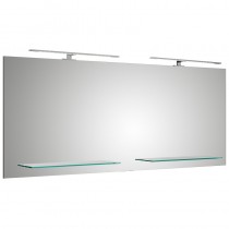 Pelipal S16 Funktionsspiegel mit Glasablage 1400 mm 2 Aufsatzleuchten