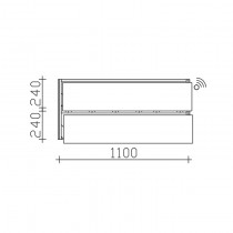 Pelipal Solitaire 6010 Waschtischunterschrank 1130  inkl. LED-Profil PG2