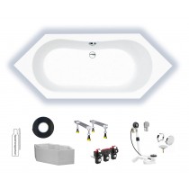 Repabad Alicante 180 180x80x45 Sechseck-Badewanne