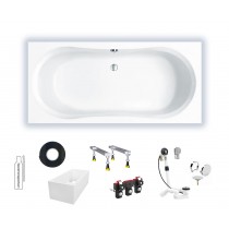 Repabad Pluto 190 190x90x43 Duo Rechteck-Badewanne