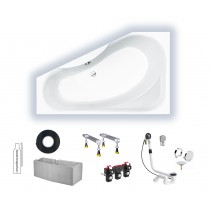 Repabad Tika 165 rechts 165x95/50x46 Raumspar-Badewanne 0013696