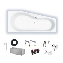 Repabad Tika 170 links 170x75/50x46 Raumspar-Badewanne 0015106