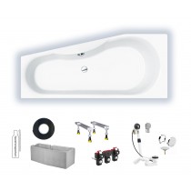 Repabad Tika 170 rechts 170x75/50x46 Raumspar-Badewanne 0015105