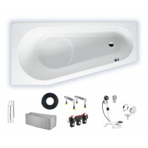 Riho Delta 1600x800 Raumsparwanne Version rechts / weiß BB82005