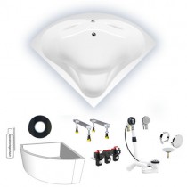 Riho Eck-Badewanne Neo 150x150 cm / weiß B077001005 AKTIONSPREIS