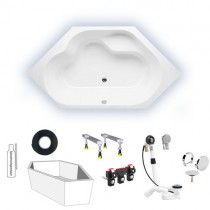 Riho Eck-Badewanne Winnipeg 145x145 cm / weiß BA48005