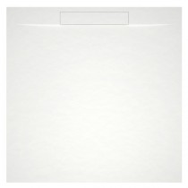 ISOLA 80x80x3/Schiefer wei´┐Ż matt Duschwanne in Schieferoptik