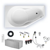 Riho Raumspar-Badewanne Yukon 160x90 cm R / weiß BA34005