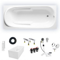 Riho Rechteck-Badewanne Columbia 140x70 cm / weiß BA05005