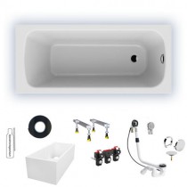 Riho Rechteck-Badewanne Dola 170x75/weiß glänzend BB31005