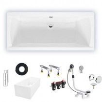Riho Rechteck-Badewanne Jersey 160x70/weiß glänzend BA71005