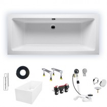 Riho Rechteck-Badewanne Lusso 180x80 cm / weiß B036001005 AKTIONSPREIS