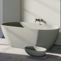 Navarra solid bad incl sifon, 170x80, moss green