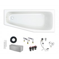 Rocky Plus/S100 170x75 rechts Acryl-Raumsparbadewanne