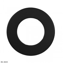 ROCKYTHERM Wandrosette für Ofenrohr, Rand 30 mm, Ø 150 mm, schwarz