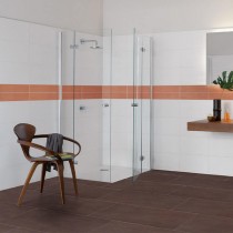 Sprinz BS-Dusche Rahmenlos, Eckeinstieg 1000x1000x2000 kristall hell / chrom/silber hochglanz,