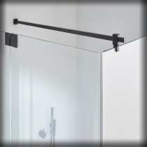 Sprinz Omega Black Edition Haltestange eckig, Glas/Wand, Länge: 1000 mm, schwarz matt B93-010