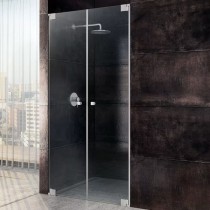 SPRINZ Omega Duschabtrennung für Nische, zwei Pendeltüren ohne Festteil, 1000 x 2000, verschiedene Profilfarben, O22.0