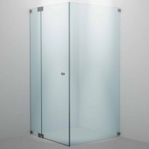 SPRINZ Rocky-Line O Duschabtrennung 1000 x 1000 x 2000, Pendeltür oder Drehtür mit Festteil, eine Seitenwand, verschiedene Profilfarben, O11.0